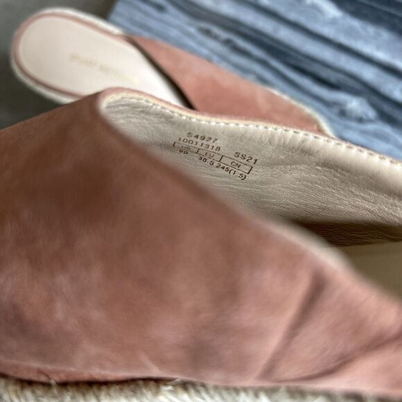 Stuart Weitzman Wedges Espadrille Sandals Suede Dusted Rose Color Size 8 - Picture 7 of 8